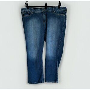 Torrid Denim Women’s 24 Cropped Jeans Blue Flap Back Pockets Essential (46x26)